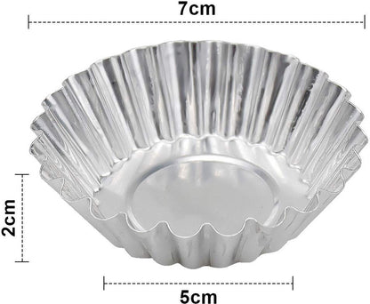 30-Piece Egg Pie Molds - Steel Baking Molds - Muffin Molds - Cupcake Molds - Pudding Molds - Desserts - Ice V1188-ZXY-10314
