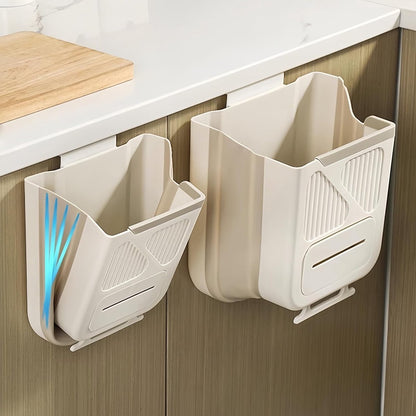 Waste Bin - Hanging Waste Bin - Foldable Waste Bin - Capacity: 7 Liters - Space-Saving Design - Suitable for V1188-ZXY-10324