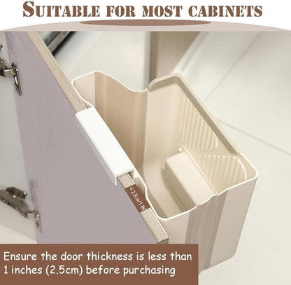 Waste Bin - Hanging Waste Bin - Foldable Waste Bin - Capacity: 7 Liters - Space-Saving Design - Suitable for V1188-ZXY-10324
