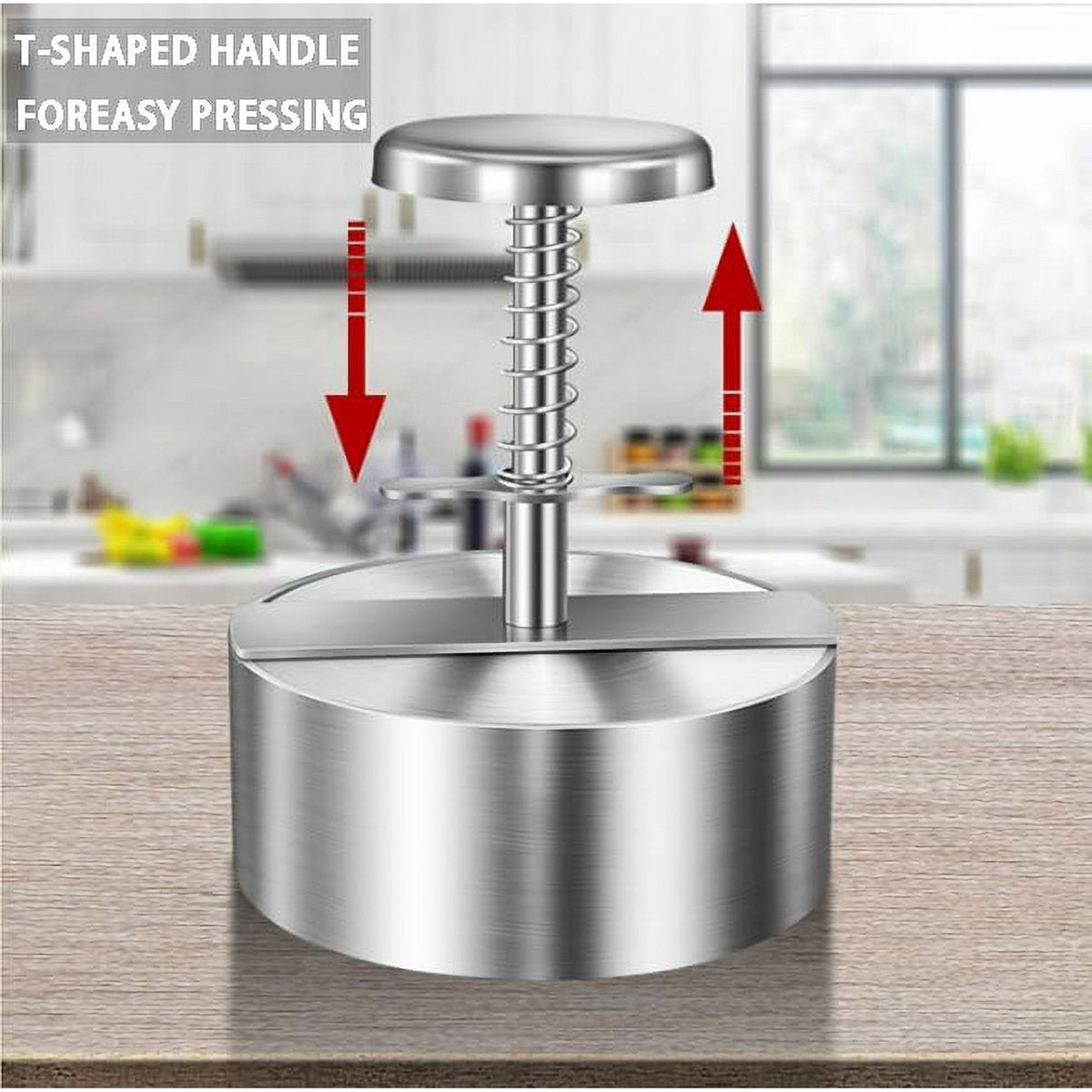 Hamburger Press - Round Stainless Steel Non-Stick Hamburger Press - Patty Mold - Grilling Tool - Patty Mold V1188-ZXY-10326