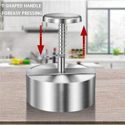 Hamburger Press - Round Stainless Steel Non-Stick Hamburger Press - Patty Mold - Grilling Tool - Patty Mold V1188-ZXY-10326
