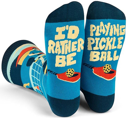 I'd Rather Be Playing Pickleball Socks - Funny Socks - Warm Thick Socks for Men and Women - Funny Socks Men V1188-ZXY-10330