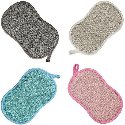 4-pack - Reusable - Microfiber - Antibacterial - Dishwashing sponge - Scouring pad - Non-stick coating for V1188-ZXY-10337