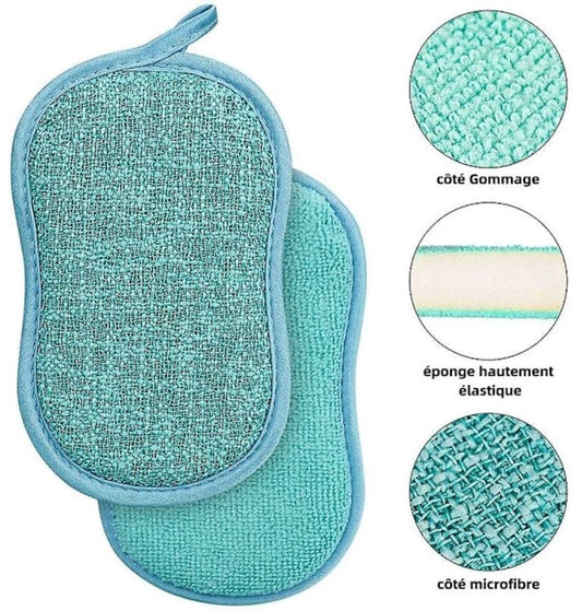 4-pack - Reusable - Microfiber - Antibacterial - Dishwashing sponge - Scouring pad - Non-stick coating for V1188-ZXY-10337
