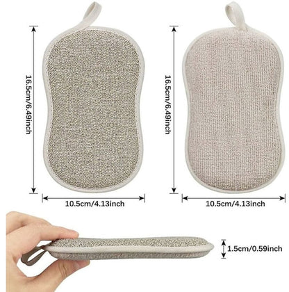4-pack - Reusable - Microfiber - Antibacterial - Dishwashing sponge - Scouring pad - Non-stick coating for V1188-ZXY-10337
