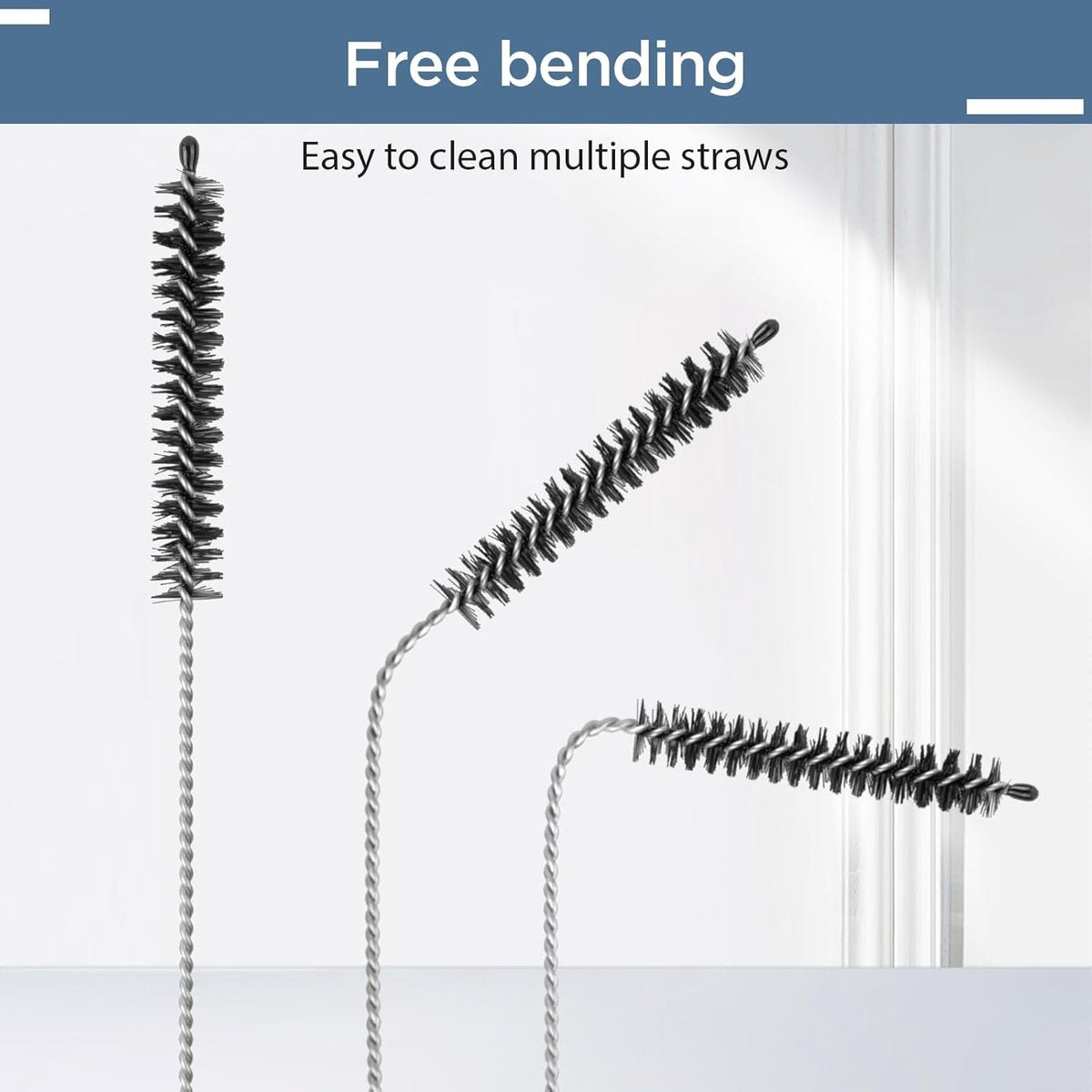 10-Piece Bottle Brush - Cleaning Brush Set - for pipes, keyboards, test tubes, kettle spouts, sinks, bottles V1188-ZXY-10341