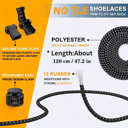 Sneaker Laces 120CM suitable for Sneakers - Elastic laces without a knot - Suitable for students and adults - V1188-ZXY-10342