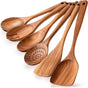 cookware set - 6-piece - Wooden kitchen utensils - Spoon and spatula set - lightweight non-stick cookware V1188-ZXY-10349