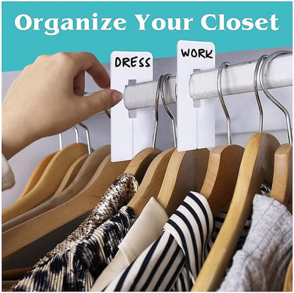 Wardrobe dividers - for hanging clothes - rectangular clothes dividers on racks - white wardrobe 40 pieces V1188-ZXY-10350