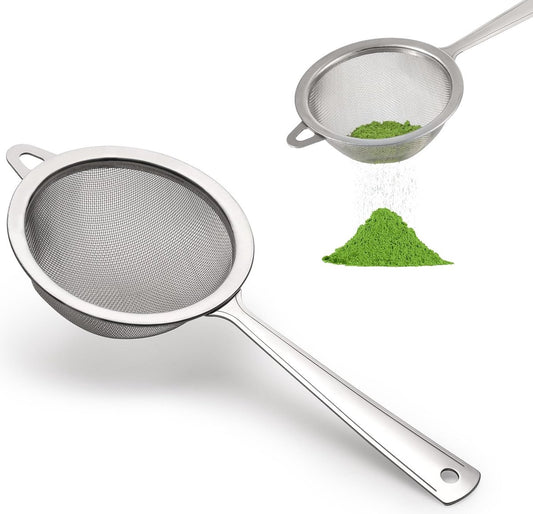 Matcha filter - 2 pieces - Tea filter - Stainless steel filter - Kitchen filter - Mini filter - Flour sieve - V1188-ZXY-10360