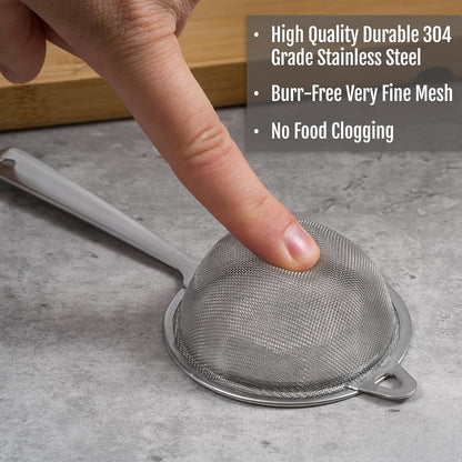 Matcha filter - 2 pieces - Tea filter - Stainless steel filter - Kitchen filter - Mini filter - Flour sieve - V1188-ZXY-10360