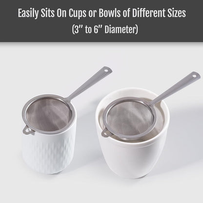 Matcha filter - 2 pieces - Tea filter - Stainless steel filter - Kitchen filter - Mini filter - Flour sieve - V1188-ZXY-10360