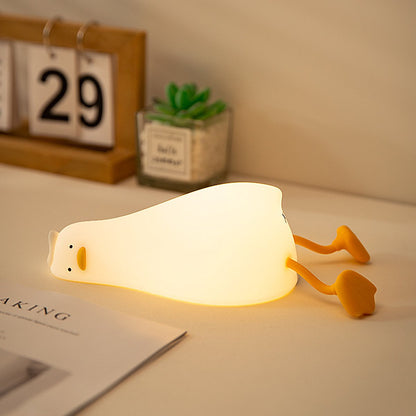 Night Light - Lying Duck Night Light - Pat Light - LED Rotating Duck - Rechargeable Sleeping Companion - V1188-ZXY-10376