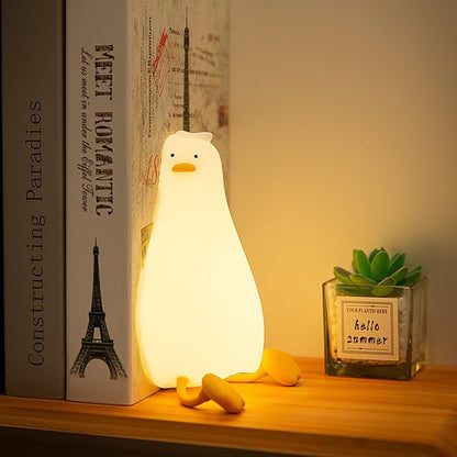 Night Light - Lying Duck Night Light - Pat Light - LED Rotating Duck - Rechargeable Sleeping Companion - V1188-ZXY-10376