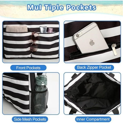 Beach Bag - Waterproof Foldable Beach Bag - Large - Foldable - Women's Beach Bag - Large Capacity - Portable V1188-ZXY-10385