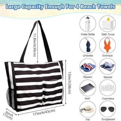 Beach Bag - Waterproof Foldable Beach Bag - Large - Foldable - Women's Beach Bag - Large Capacity - Portable V1188-ZXY-10385
