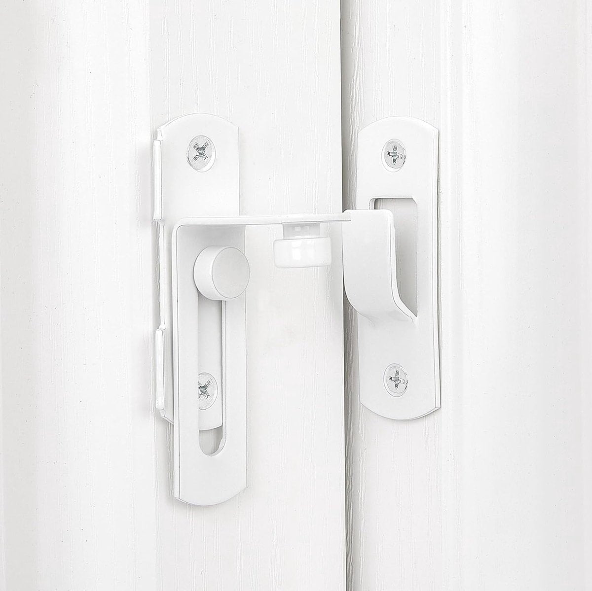 4-piece package - Sliding bolt - Stainless steel bolt - Safety lock (white) V1188-ZXY-10406