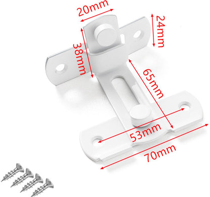 4-piece package - Sliding bolt - Stainless steel bolt - Safety lock (white) V1188-ZXY-10406