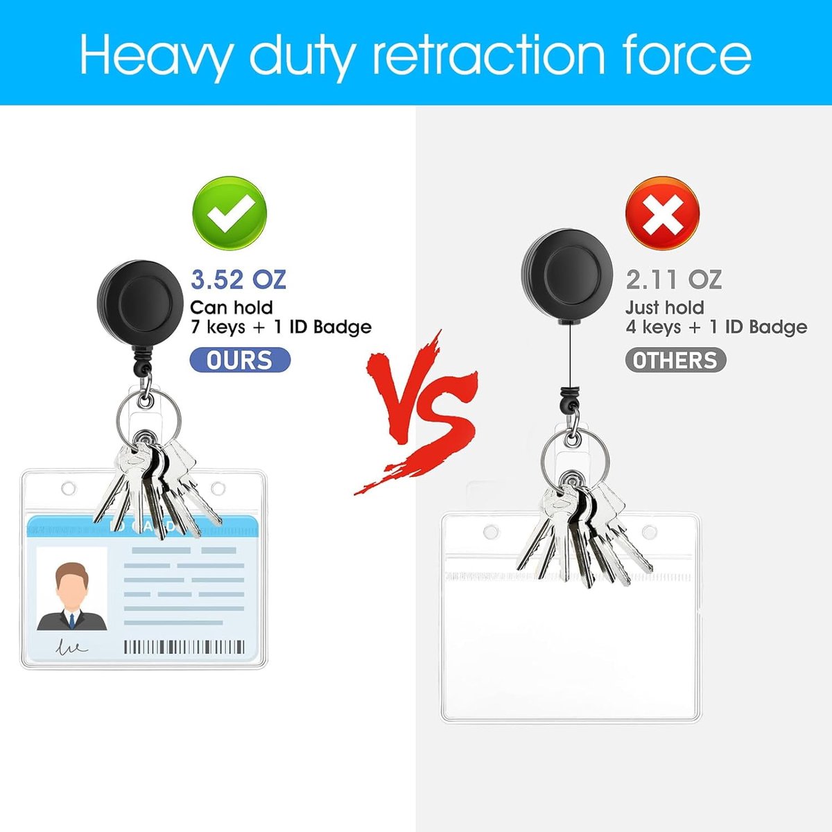 2-pack clear horizontal name labels - badge ID holders - clear ID holders soft - for nurses, doctors, V1188-ZXY-10407