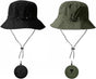 Hat - Sun Hat - Outdoor Jungle Hat - Foldable Bucket Hat - Rain Hat - Unisex - With Removable Chin Strap - V1188-ZXY-10408