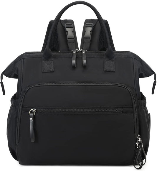 Convertible Diaper Bag - Wide Opening - 14 Pockets - Stylish - Baby Changing Bag - with Stroller Buckle - V1188-ZXY-10415