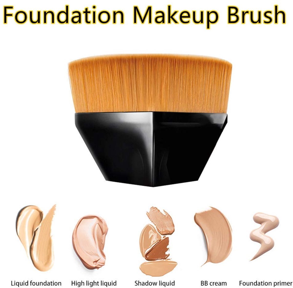 Foundation Brush - 2-Pack Multifunctional Face Brushes - Perfect for blending liquid cream or flawless V1188-ZXY-10419