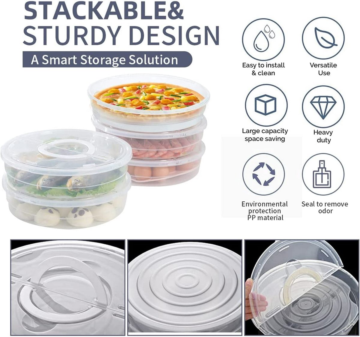Versatile Storage Box - with Lid and Handle - Egg Carton - Holds 30 Cake Eggs - 12/3.5 Inches - Perfect for V1188-ZXY-10439