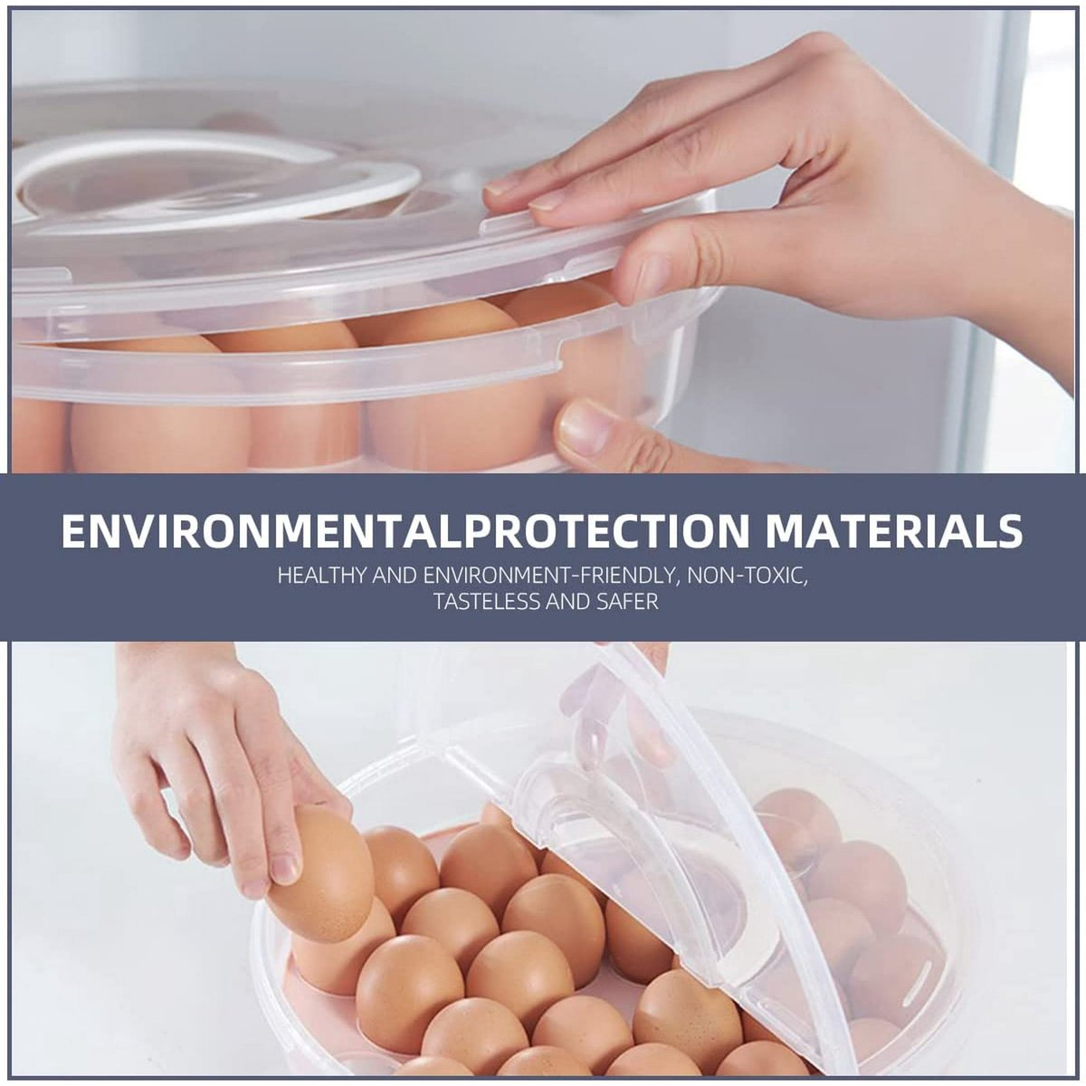 Versatile Storage Box - with Lid and Handle - Egg Carton - Holds 30 Cake Eggs - 12/3.5 Inches - Perfect for V1188-ZXY-10439