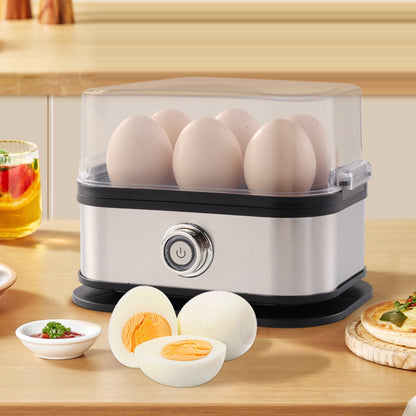Electric Egg Boiler - Egg Boiler 6 Eggs - Made of Stainless Steel - Intelligent Steamer with Automatic V1188-ZXY-10441