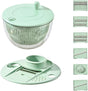 2-in-1 Double Decker Vegetable Dryer - Fruit Salad Drainer - Six Replaceable Blades - Salad Dryer - Double V1188-ZXY-10452