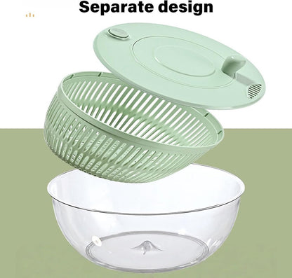 2-in-1 Double Decker Vegetable Dryer - Fruit Salad Drainer - Six Replaceable Blades - Salad Dryer - Double V1188-ZXY-10452