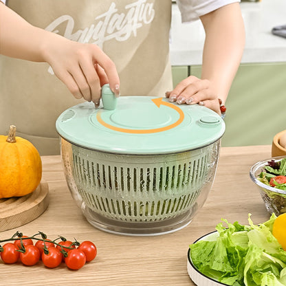 2-in-1 Double Decker Vegetable Dryer - Fruit Salad Drainer - Six Replaceable Blades - Salad Dryer - Double V1188-ZXY-10452