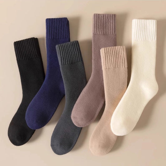 Thick Winter Socks Men - House Socks - Fluffy Socks - Casual Socks - Work Socks - 6-Pack Socks Men 43 46 - V1188-ZXY-10454