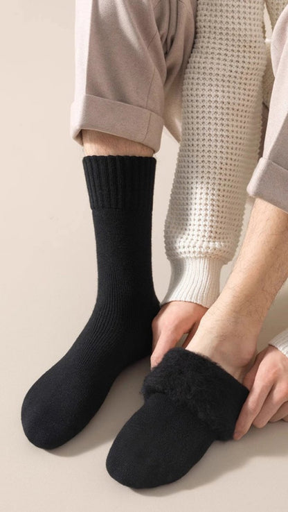 Thick Winter Socks Men - House Socks - Fluffy Socks - Casual Socks - Work Socks - 6-Pack Socks Men 43 46 - V1188-ZXY-10454