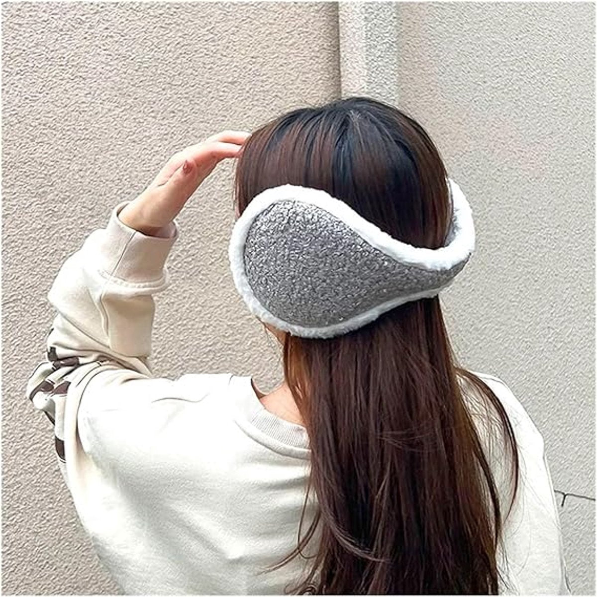 Earmuffs - Windproof and warm earmuffs - Extra thick earmuffs - Winter outdoor essentials (Beige) V1188-ZXY-10456