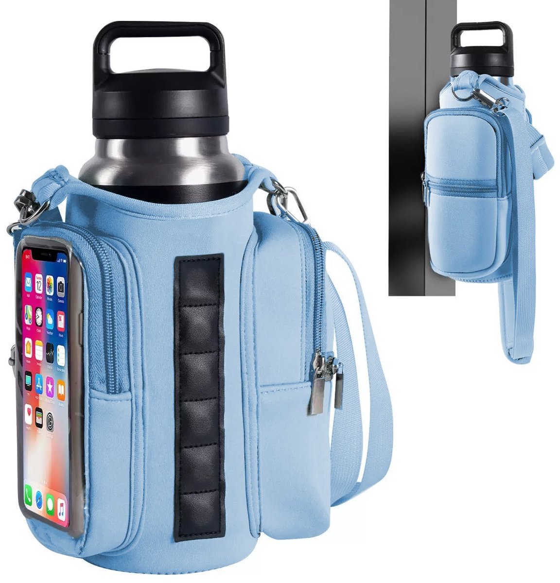 Magnetic Sports Bag with Adjustable Shoulder Strap - Includes Water Bottle Holder and Pocket - for Sports, V1188-ZXY-10457