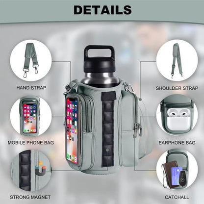 Magnetic Sports Bag with Adjustable Shoulder Strap - Includes Water Bottle Holder and Pocket - for Sports, V1188-ZXY-10457