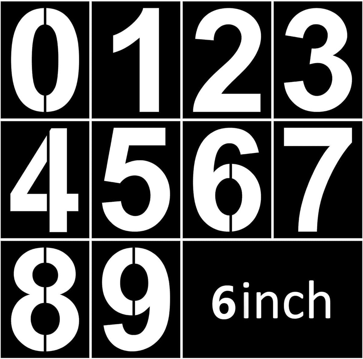 Number Stencil Set - Address Stencils 0-9 - Reusable Plastic Number Stencils - Cake Stencils - Paint by V1188-ZXY-10458