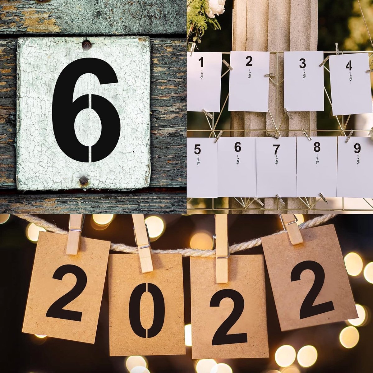 Number Stencil Set - Address Stencils 0-9 - Reusable Plastic Number Stencils - Cake Stencils - Paint by V1188-ZXY-10458