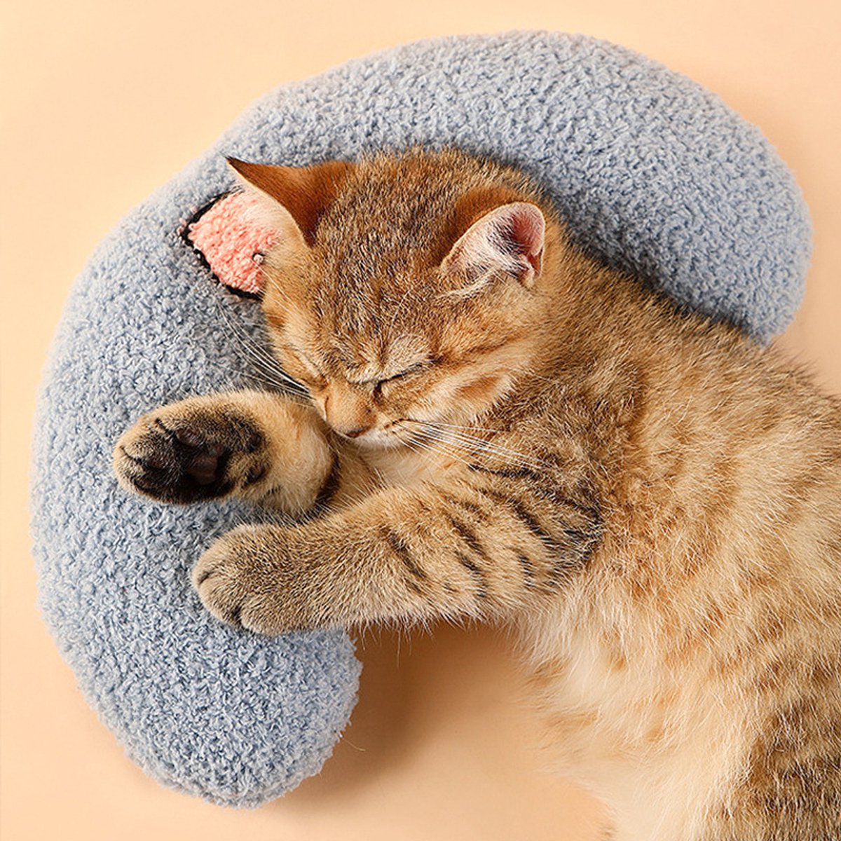 Pet Cushion - Soft Plush Pet Cushion - Cute Patterned Pet Mat - Comfortable Neck Support - Suitable for Cats V1188-ZXY-10461