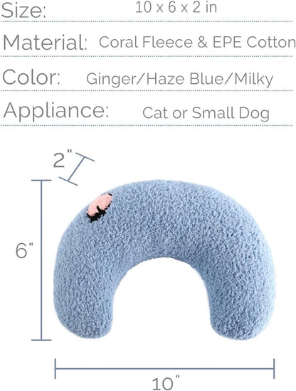 Pet Cushion - Soft Plush Pet Cushion - Cute Patterned Pet Mat - Comfortable Neck Support - Suitable for Cats V1188-ZXY-10461