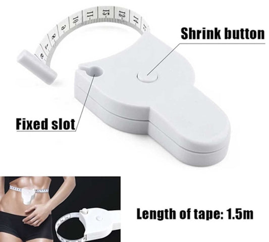 Measuring tape - for clothing and body measurements - centimeters and inches - white V1188-ZXY-10469