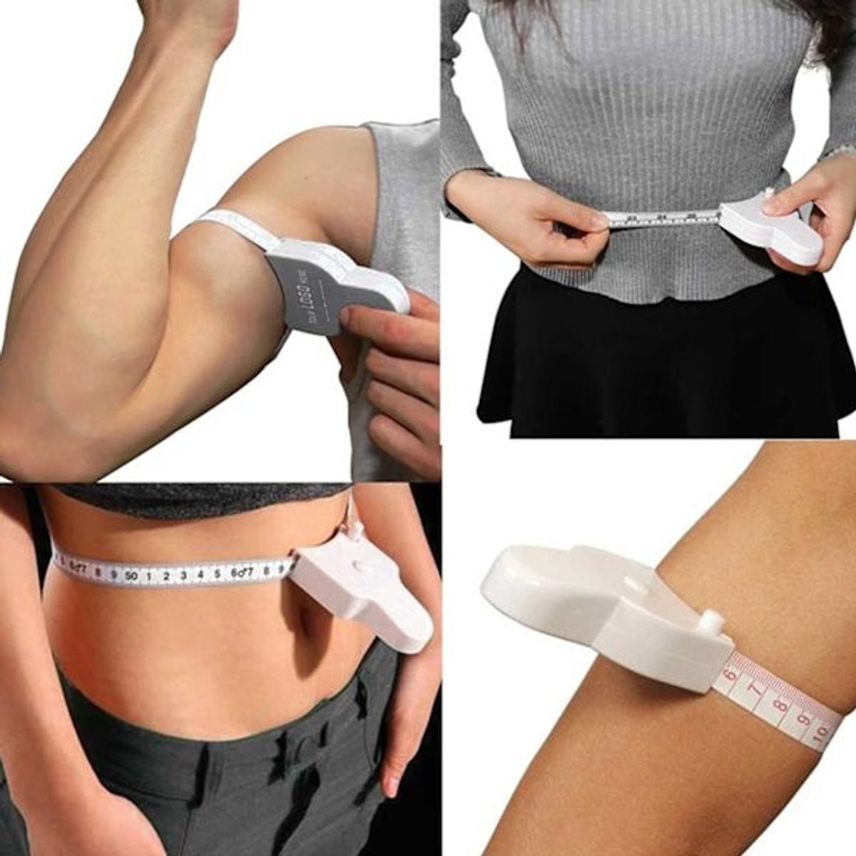 Measuring tape - for clothing and body measurements - centimeters and inches - white V1188-ZXY-10469