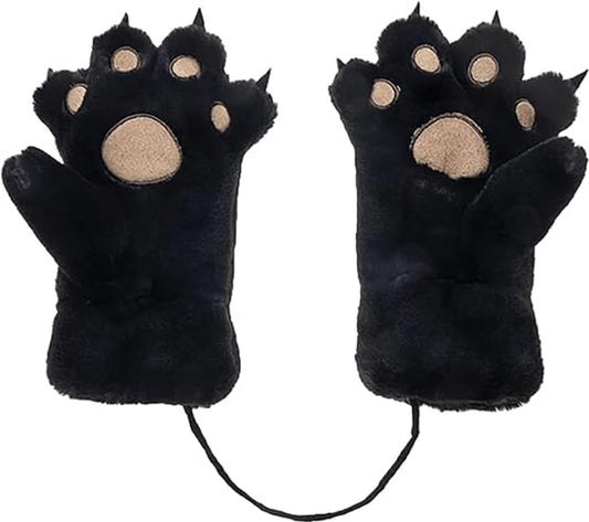 Gloves - 1 pair - Winter gloves - Cartoon gloves - Neckband - Children's gloves - Warm gloves - Plush gloves V1188-ZXY-10474
