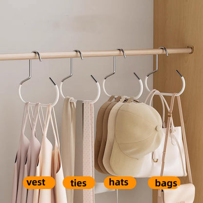 10-pack - Non-slip - Space-saving - Storage rack - Wardrobe belt/scarf hooks - Suitable for displaying hats, V1188-ZXY-10478