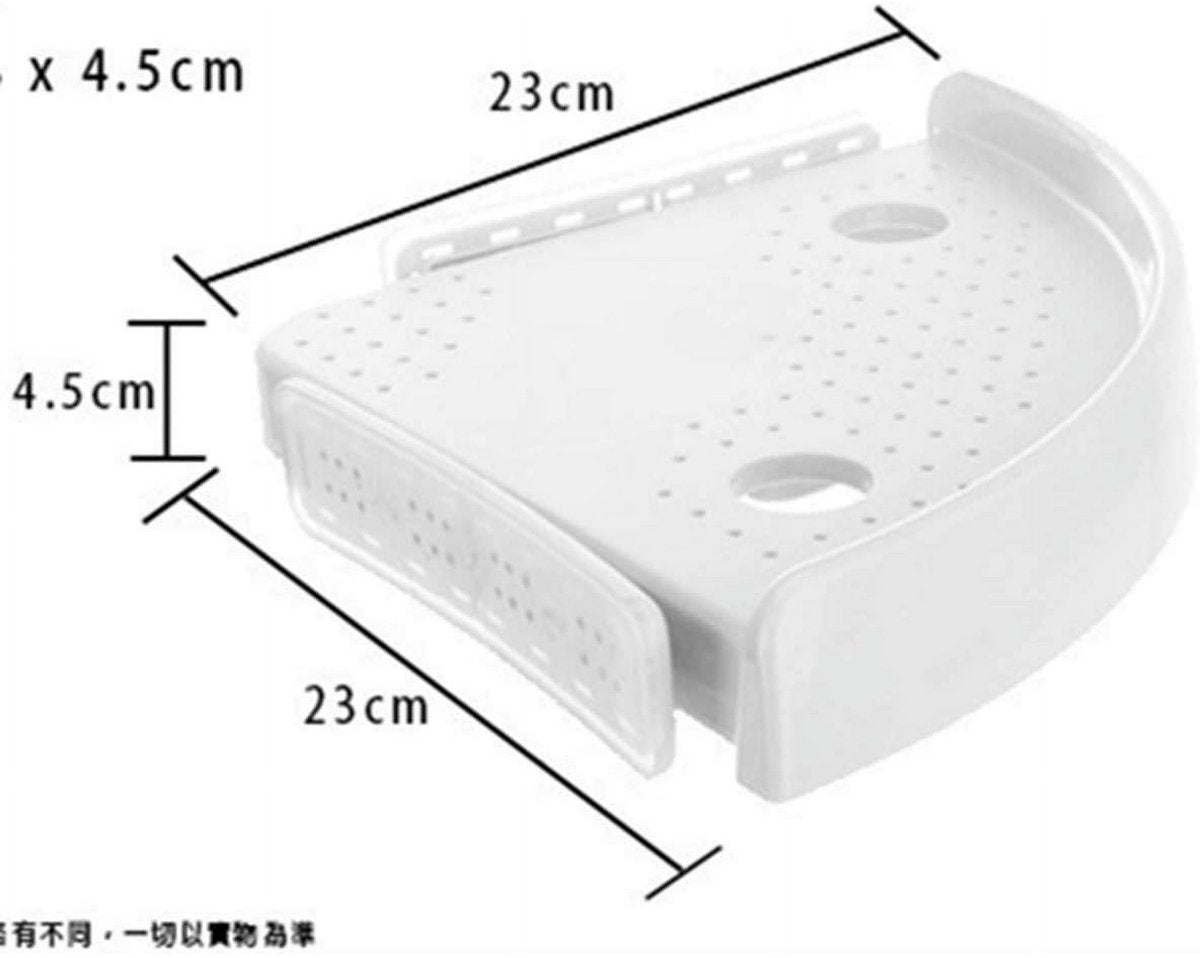 Triangular Shelf - Storage Rack - Bathroom Corner Shelf Triangular Handle Wall Mounting Bracket - Suitable V1188-ZXY-10479