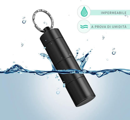 Small Pill Boxes (2-piece) - Keychain - Travel Metal - Pill Dispenser - Convenient Pill Storage V1188-ZXY-10482