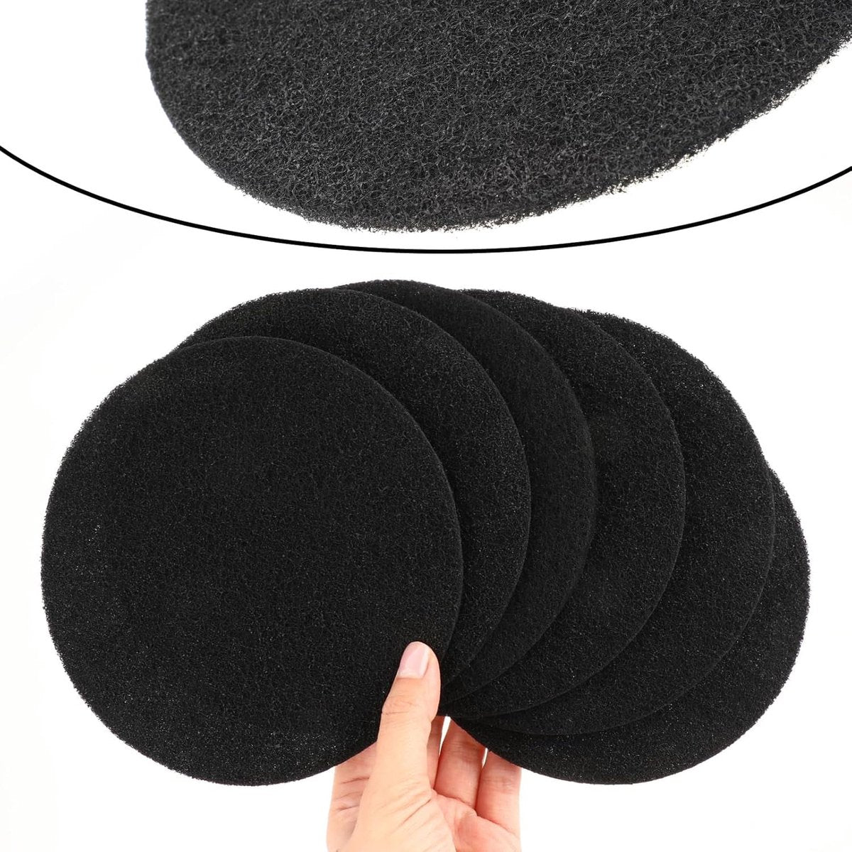 Kitchen Compost Bin Filters - 6-Pack Replacement Countertop Compost Bin Filters - Round 6.7 Inches V1188-ZXY-10485