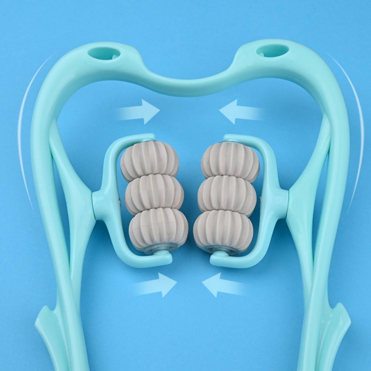 Cervical Massager - Manual Neck Clamp and Neck Kneader - Portable Meridian Roller for Home Use V1188-ZXY-10489