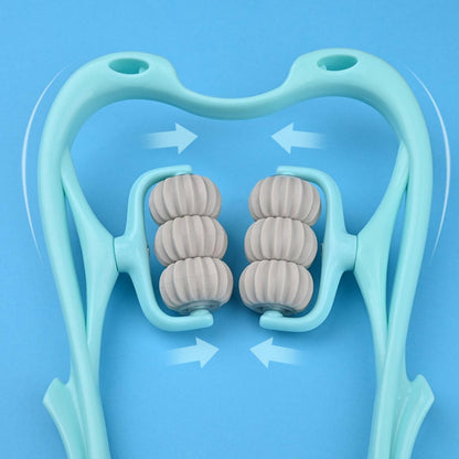 Cervical Massager - Manual Neck Clamp and Neck Kneader - Portable Meridian Roller for Home Use V1188-ZXY-10489